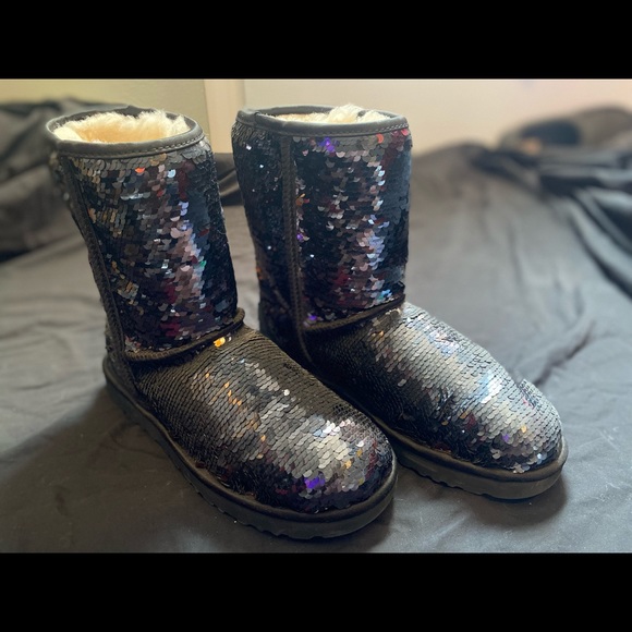 UGG Shoes - UGG Black Sequined Boots